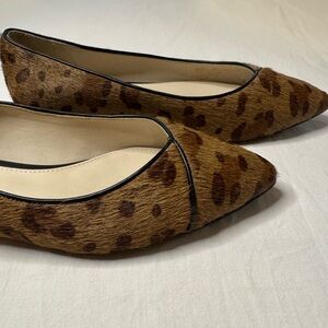 Cole Haan Brown Tan Flats Leopard Print NWOT